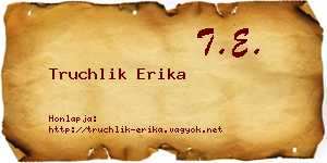 Truchlik Erika névjegykártya
